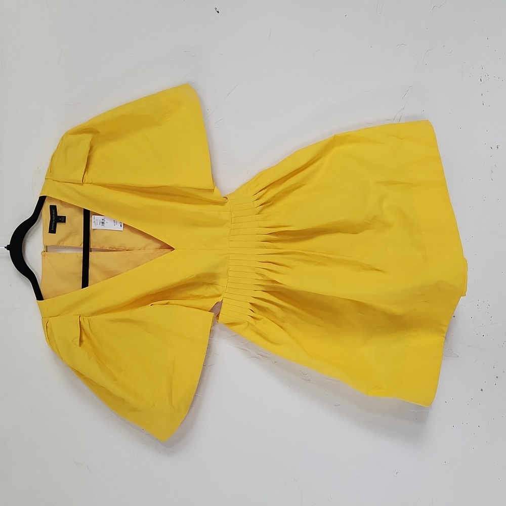 NEW Banana Republic OPEN BACK MINI Dress SIZE 4 YELLOW UMBRELLA